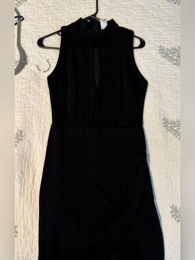 Windsor Sleeveless Black Mock Neck Dress